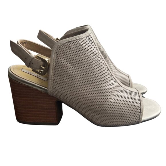 GEOX RESPIRA Girl's D Marilyse C Wedge Heels Leather Sandals / Taupe Gold / 38 - Picture 1 of 11